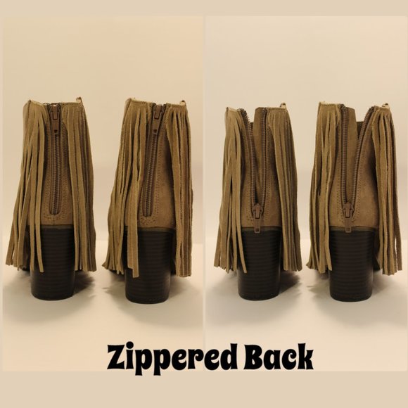 Leather Fringed Ankle Boot by Candie's - Picture 5 of 8